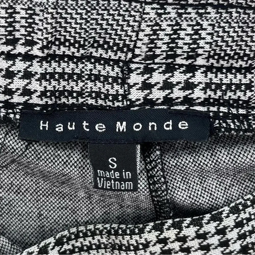Haute Monde Glen Plaid Cuffed Shorts High Rise Beige Black Size Small - Picture 7 of 7